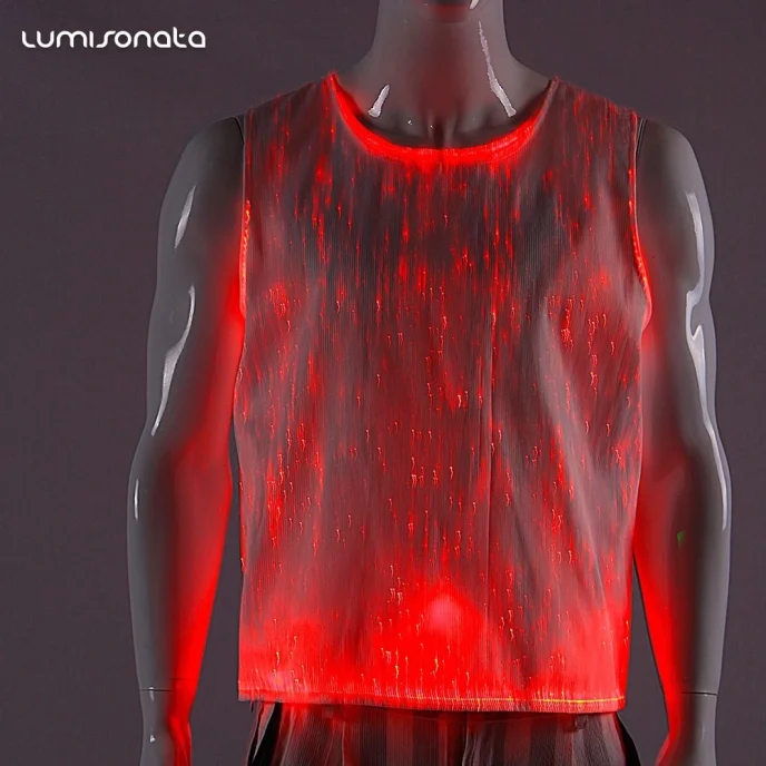 Christmas Party Dj Messsage Display Equalizer Luminous Light Up Glowing led t-shirt