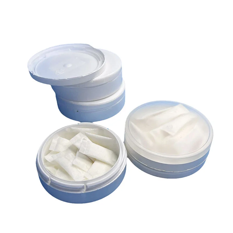 Empty black white plastic snus cans chewing tobacco packaging cans plastic packing Jar