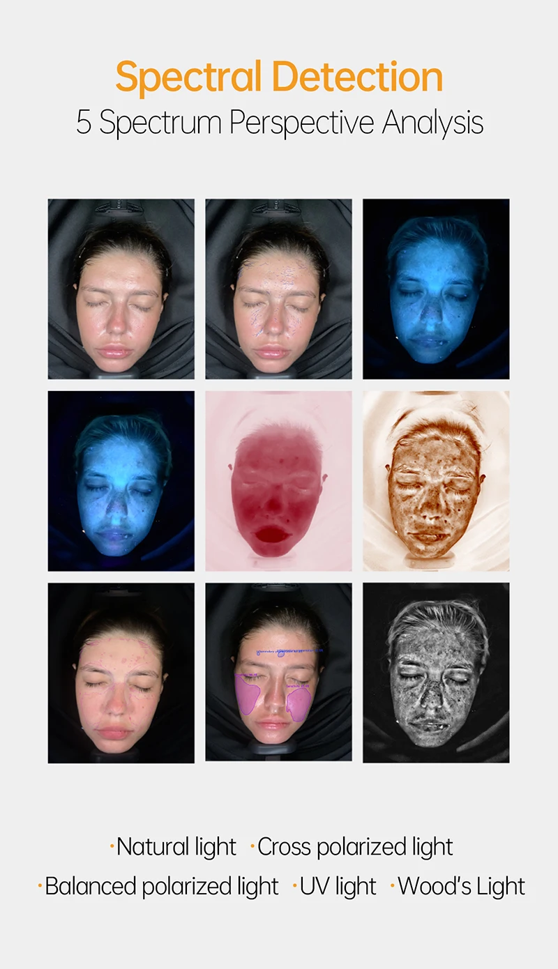 Новейшее изобретение 3D аппарат для анализатора кожи лица домашнего использования косметическая машина увлажняющего анализа и функции сканера