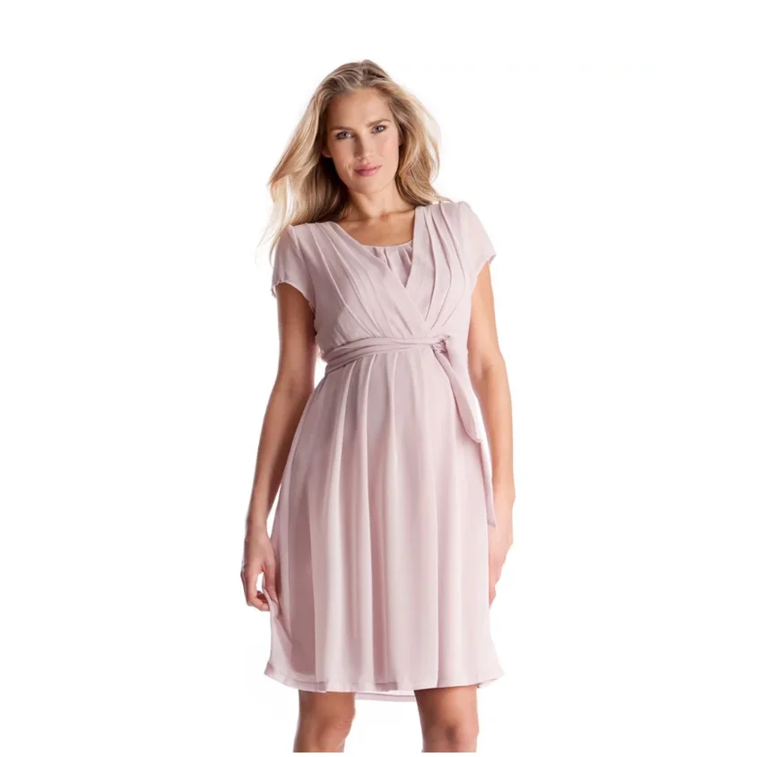 New Arrival Custom Pleated Nursing dress Breastfeeding Maternity dresses