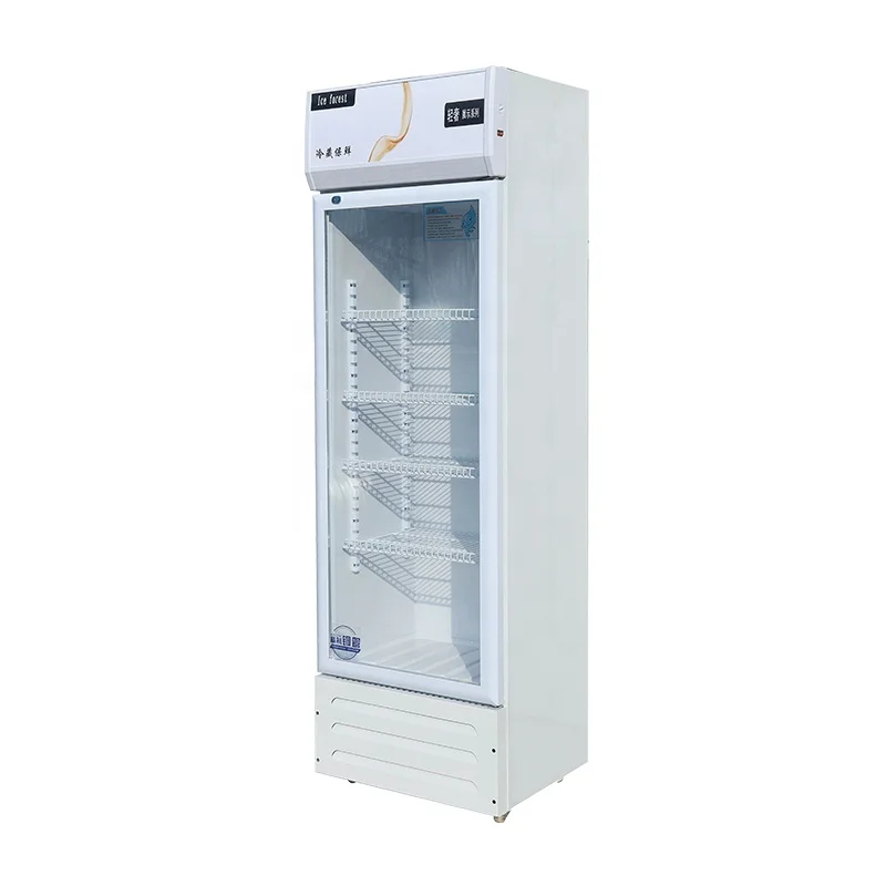 Commercial glass vitrine beverage showcase refrigerator