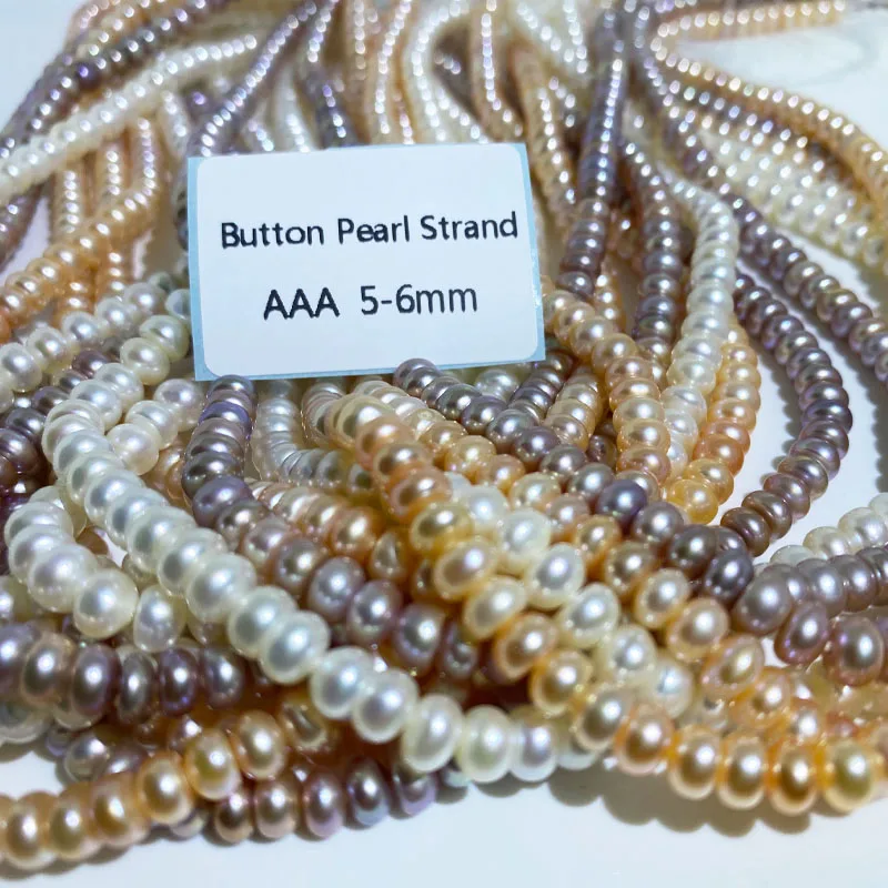 High Quality 100% Real Natural Freshwater Pearls Strand 2-12 mm Button Pearls Mix Colors Necklace Loose Pearls Enthusiasts