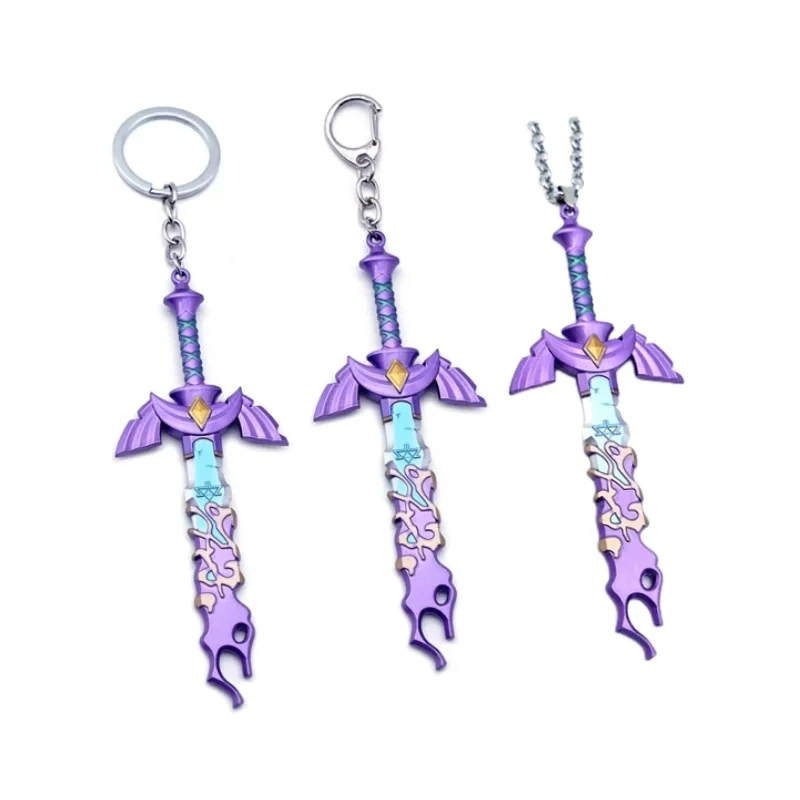 Game Tears of The Kingdom Link Hero Master Sword Keychain Breath of the Wild KeyRing Metal Chaveiro llaveros Fans Souvenir Gifts
