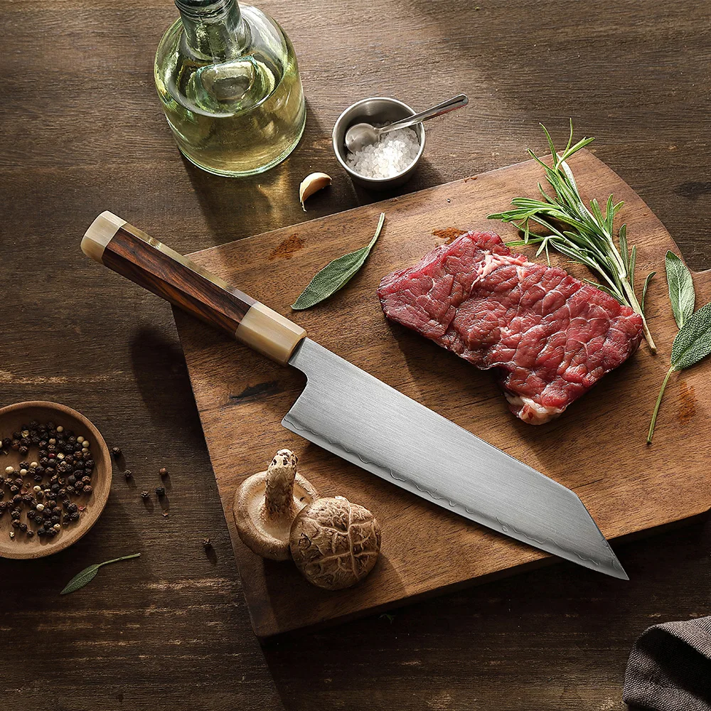 XINZUO Japanese ZDP189 Composite Steel Bunka Knife 8 inch Desert Ironwood Handle Custom Sharp Kitchen Chef Knives