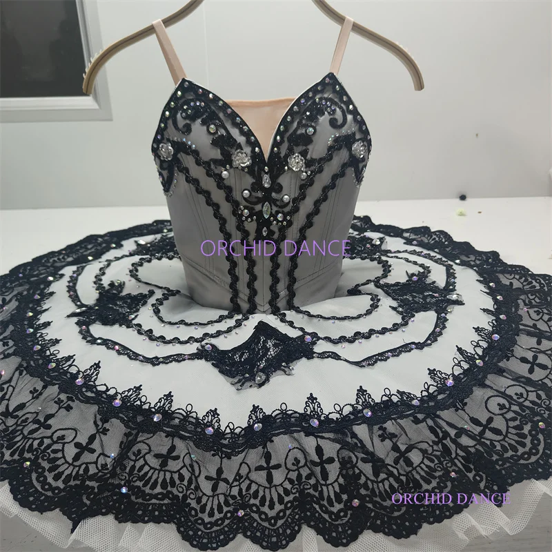 High Quality Unique Design Custom Size 12 Layers Performance Wear Adult Girls Black Professional Ballet Tutus