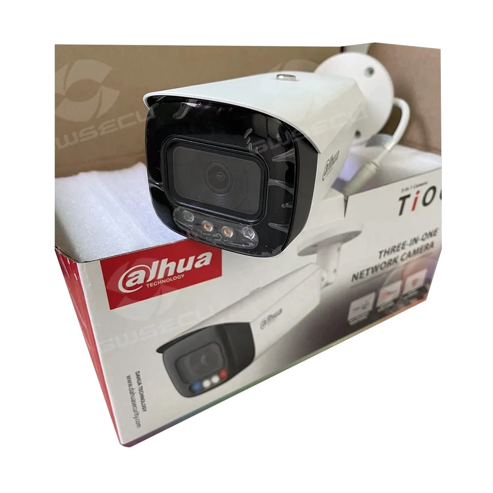 IPC-HFW3849T1-AS-PV Dahua Wizsense TiOC 8MP Smart Dual Light Active Deterrence 4K Full Color PoE IP Camera two way audio