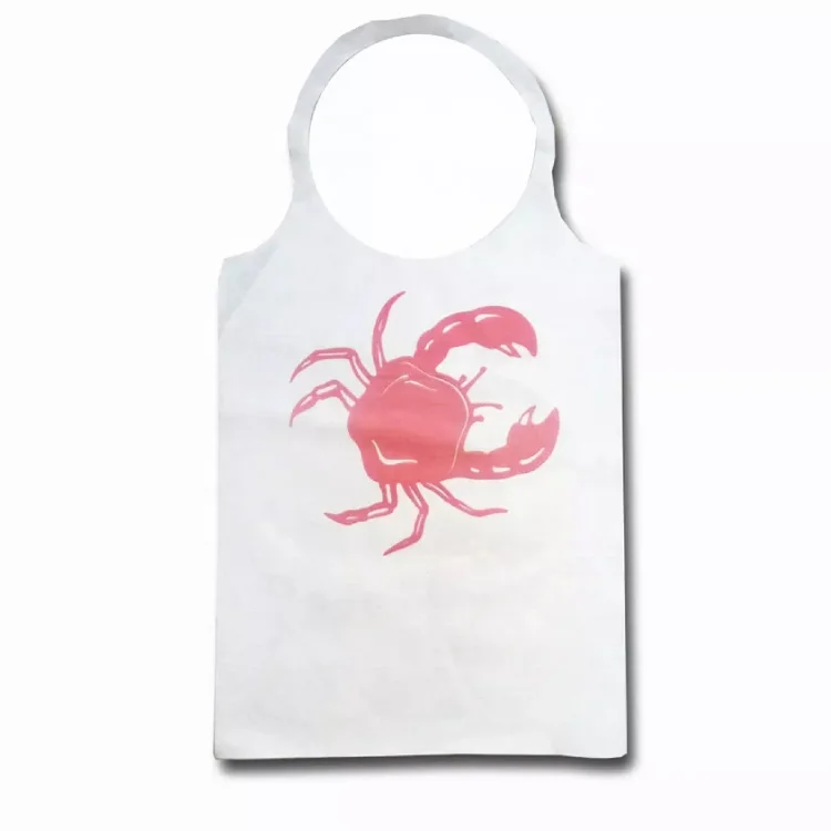 Korea Oilproof Waterproof Non Woven Bib SMS PP Nonwoven Disposable Apron