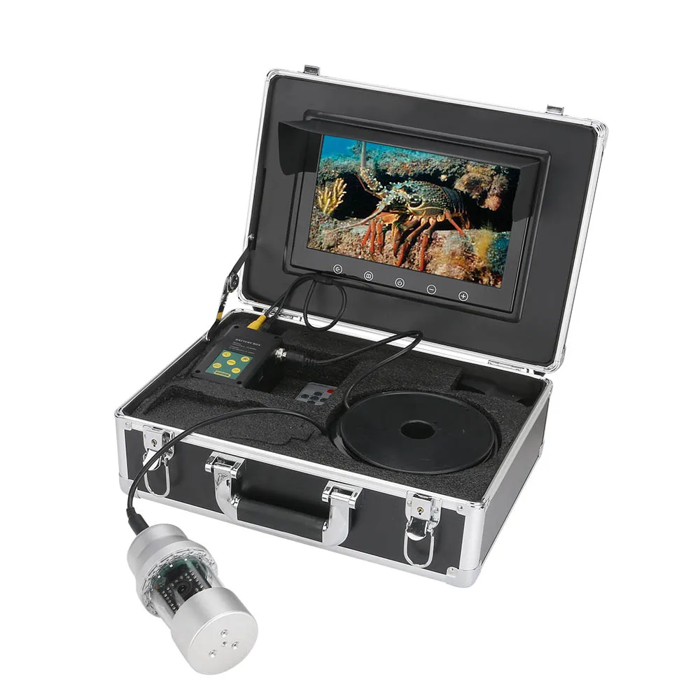 9 Inch 50m IP68 Waterproof Underwater Fishing Video Camera fish finder with 360 Degree Rotating Camera for sea fishing