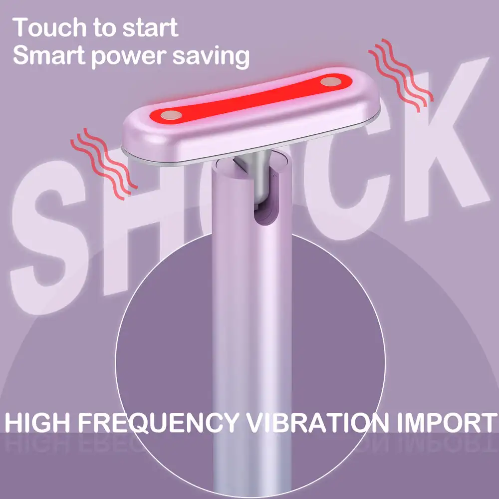 2023 Popular 3 Modes Ems Red Light Therapy Wand Eye Massage Pen Led Light Eye Beauty Pen for Face