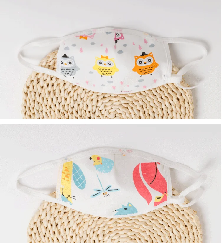 Оптовая продажа, Детская моющаяся сменная накладка на лицо с фильтром и принтом пыли