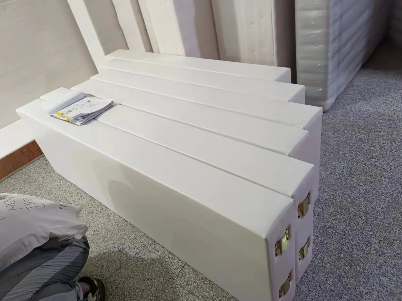 Commercial white ball pit with slide backyard kids entertainment party soft play equipment playground gaga for rental