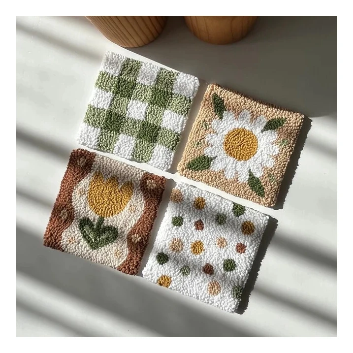 Such great quality handmade mugs Punch Needle Coaster Tufted Mug Rug Housewarming r Coaster