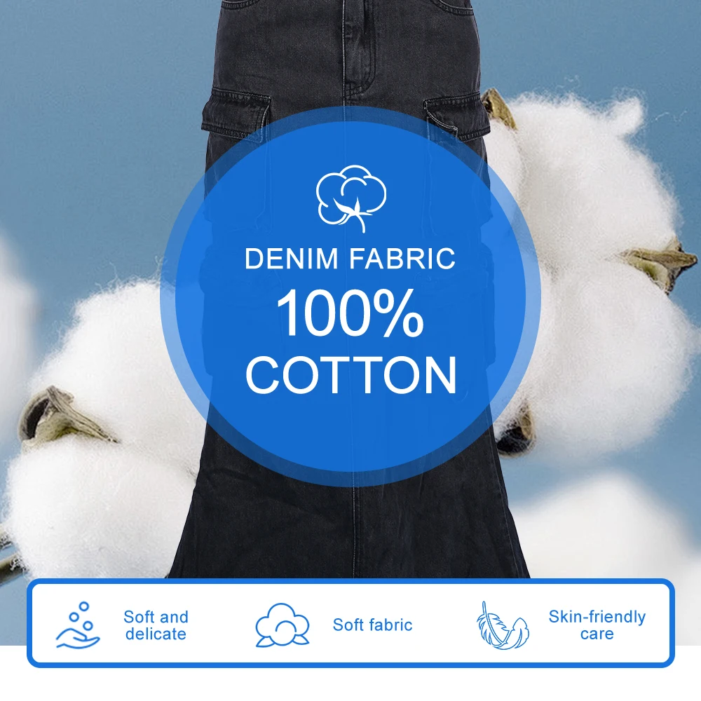 New Listing OEM ODM Cargo Skirt Jeans Long Jeans Skirt Jeans Long Skirt For Women