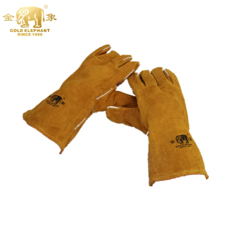 Золотой слон Высококачественная кожа термостойкая оптовая продажа защита от сварки многоразовая сварка рук