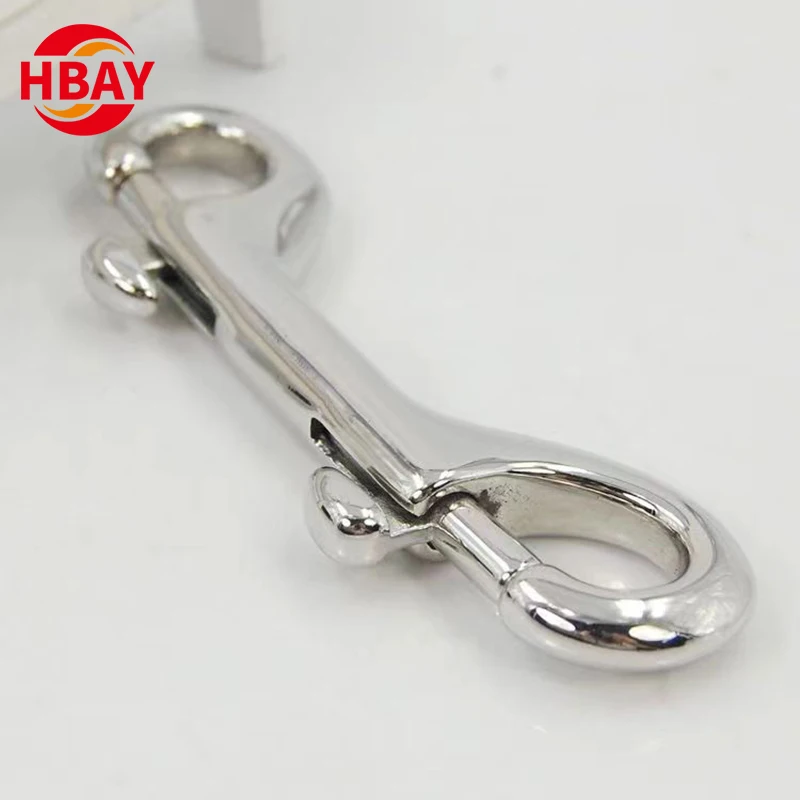 Double-Headed Dog Buckle Stainless Steel Keychain with Rotating Hook Universal Zinc Alloy Pet Dog Buckle for Mining Application