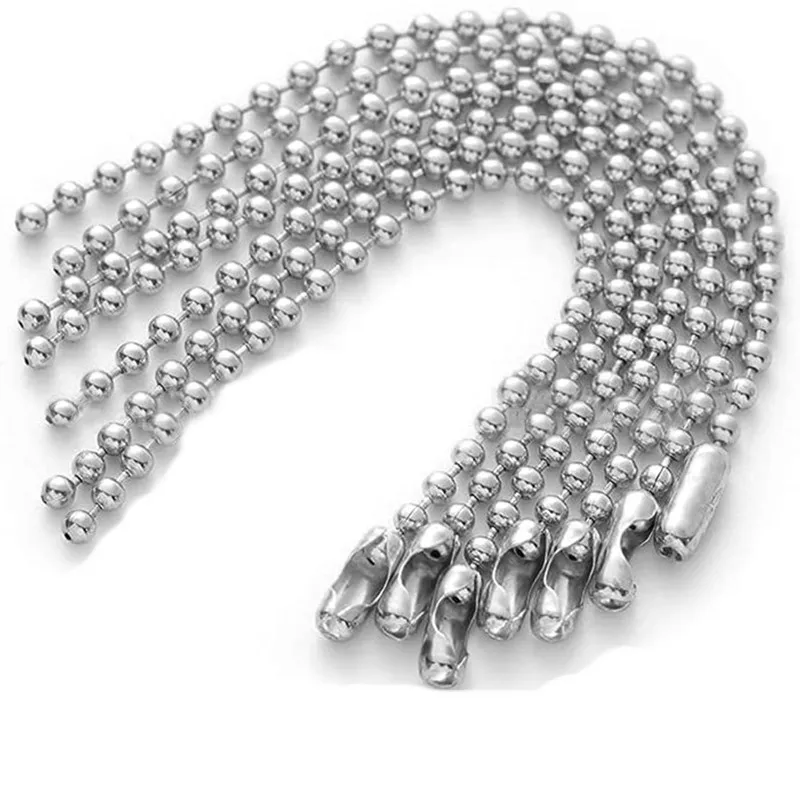 Ball Bead Chain Necklace,for Jewelry Making DIY Crafts Mens Brag Blank