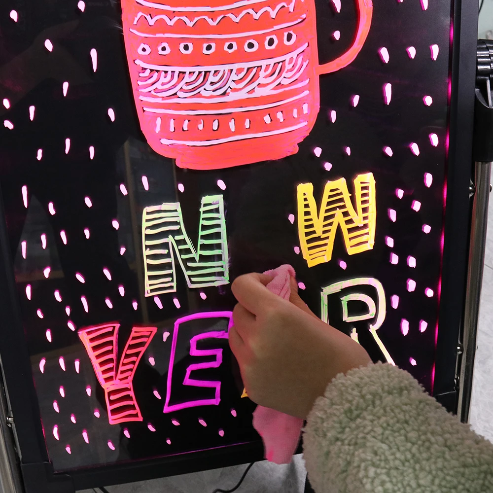 8 Pack Chalk Marker Pen with Reversible Bullet & Chisel Tip Highlighters Fluorescent Markers for LED Menu Board Bistro Boards