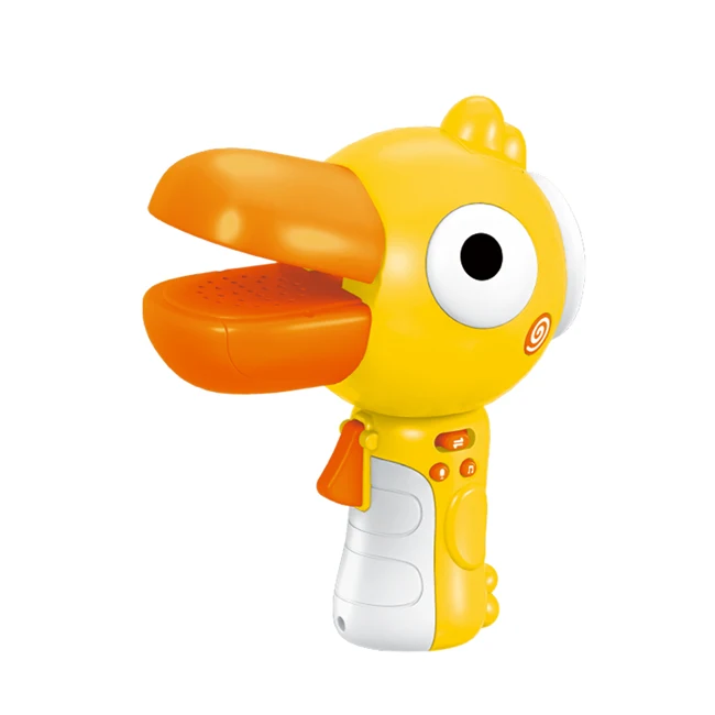 Cartoon big mouthed bird loudspeaker recording toys electric voice microphone toy for kids
