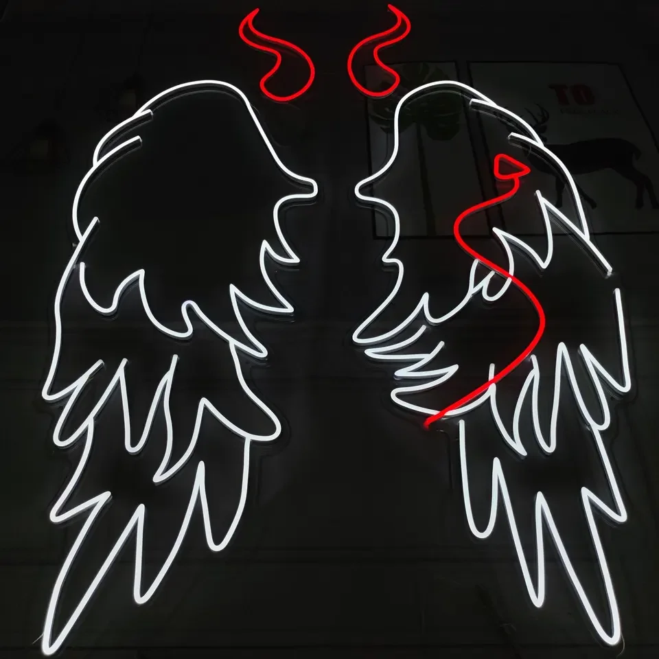 Custom Waterproof Led Neon Light Sign Angel Wings RGB Decoration Neon Rgb Dmx SMD2835 Neon Sign