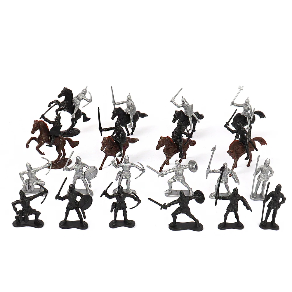 High Quality Custom 28pcs Roman Toy Soldiers Mini Army Play Set Plastic Action Toy Figures