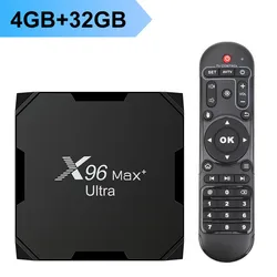 Original X96 MAX Plus Ultra Android 11 IPTV Box Amlogic S905X4 4G 64GB/32GB AV1 Wifi BT 8K X96Max Smart Media Player Set top box
