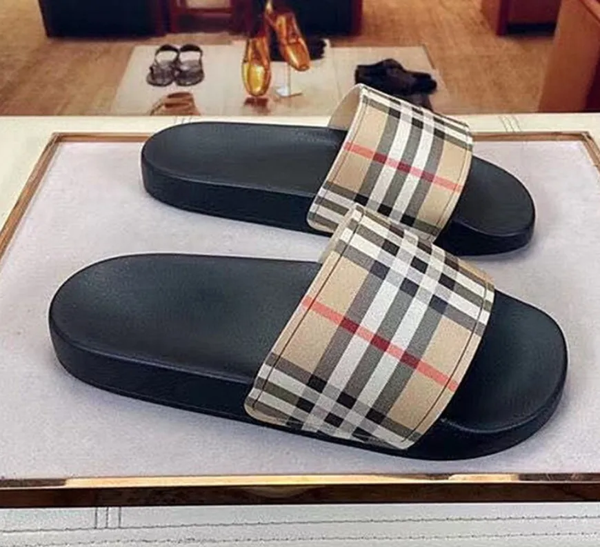 2023 trendy European fashion unisex designer famous brand open toes couple flat slide slippers