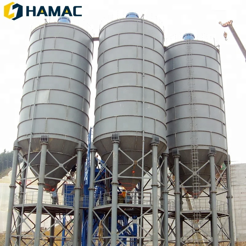 automatic mobile fly ash mineral lime powder additive cement storage tank bin silo