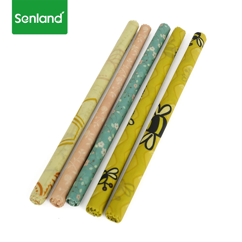 Прямая поставка с завода настраиваемый натуральный экологически чистый многоразовый органический хлопок пчелиный воск рулон пищевой упаковки