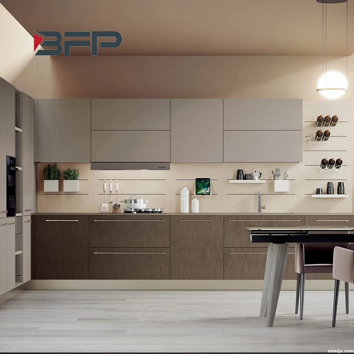 BFP Factory Price Modern Customized kitchen Cabinet For Individual House Made in China
