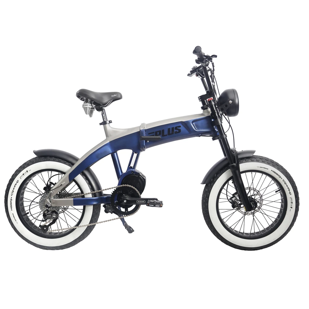 2021 Mid Bafang Motor Snow Riding 20*4.0 Fat Tire Super Power 500W/ 750W/1000W Folding Electric Bicycles For Sale