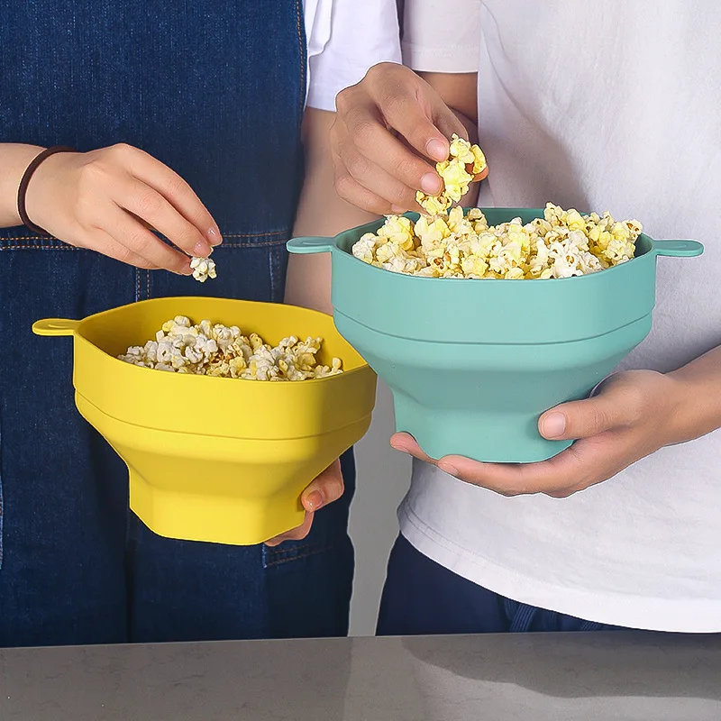 New Product Silicone Popcorn Popping Bowl folding Microwave Silicone Popcorn Maker Bowl