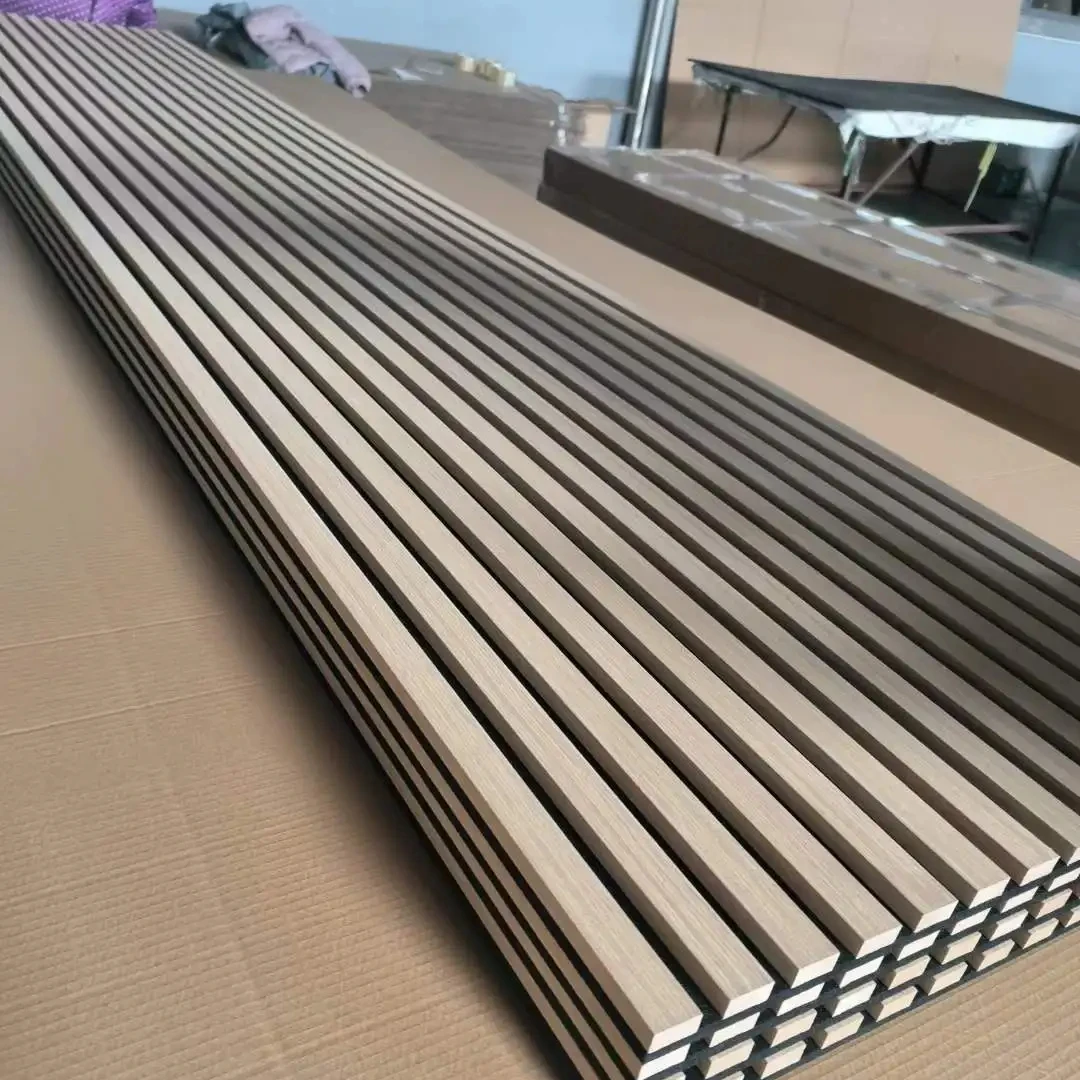 Factory Price Best Fireproof Acoustic Wood Veneer Panel 3D Decorative Slats Acoustic Panels for Interior Wall Decor