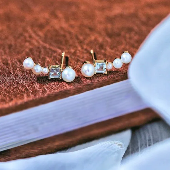 Модные темпераментные легкие Роскошные жемчужные серьги 18K 14K 9K настоящее золото высококачественные украшения на заказ