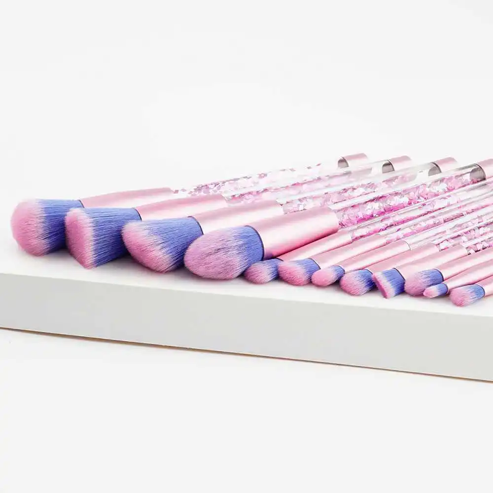 Wholesale Face Glitter  Cosmetic Make Up brush Tool set 12 Pcs Eye Shadow Private Label Makeup Brush Set