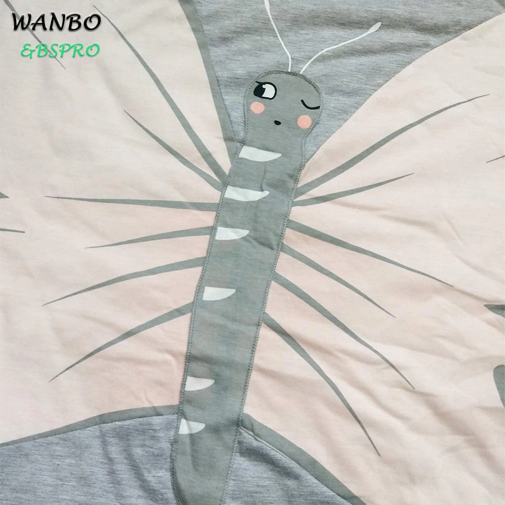 
BSPRO #CCM0405 cuntom printing butterfly polyester soft floor baby play mat 