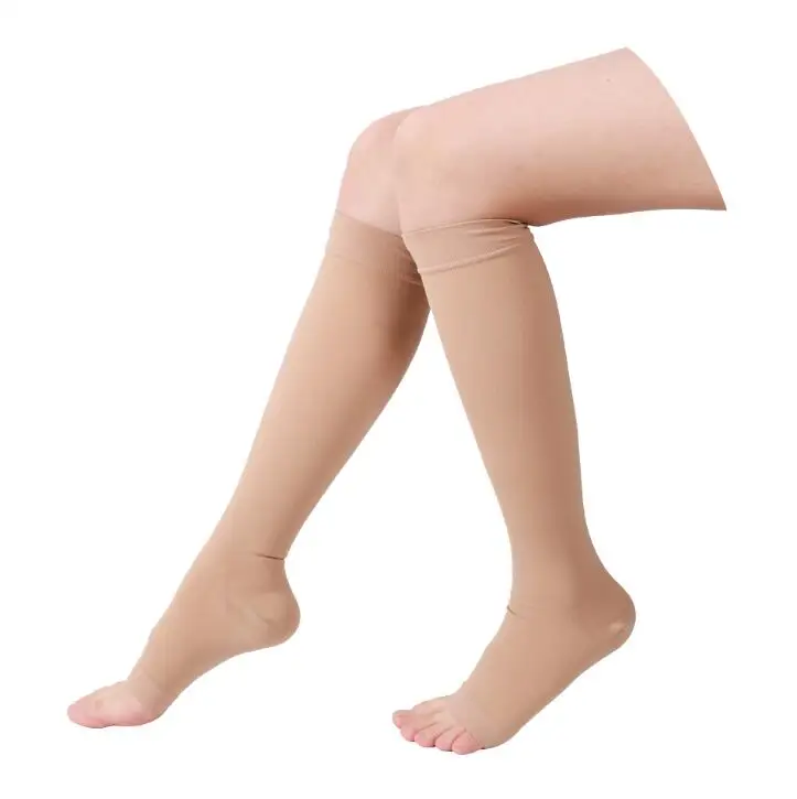 Medical Graduated 20-30mmHg compression open toe stockings socks for Varicose Veins