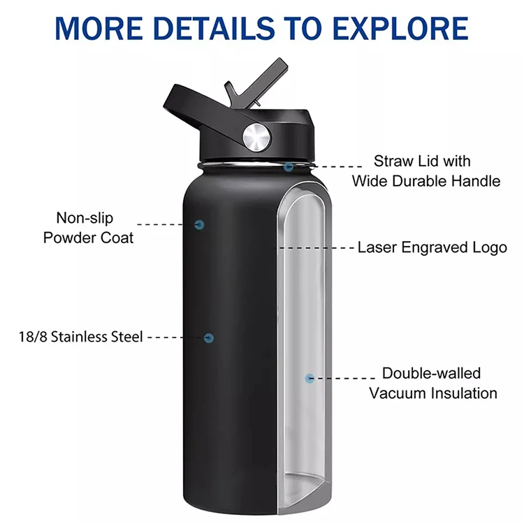 Thermo China Wholesale Reusable Promotional Metal Stainless Steel Vacuum Insulated Water Bottle