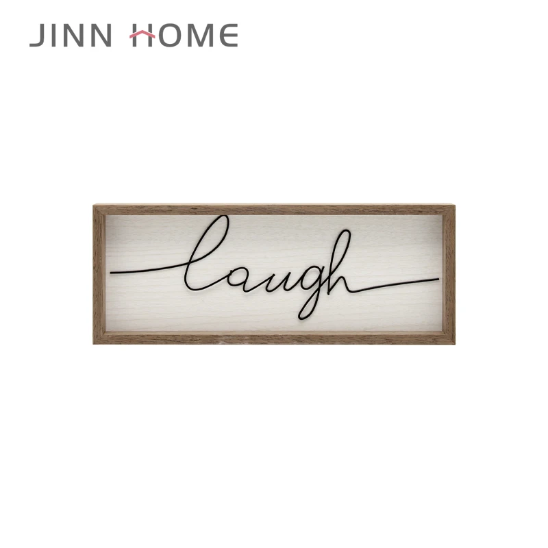 Jinn Home HAPPY на заказ художественные текстовые рамки для фотографий деревянные домашнего декора