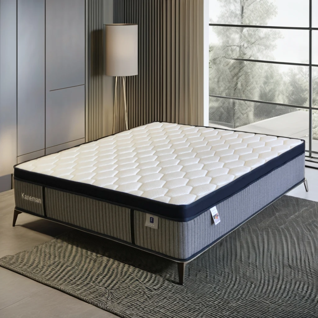 Kaneman Modern King-Size Orthopedic Mattress Natural Latex with Pocket Coil Spring Mattress for Bedroom Furniture Apartments