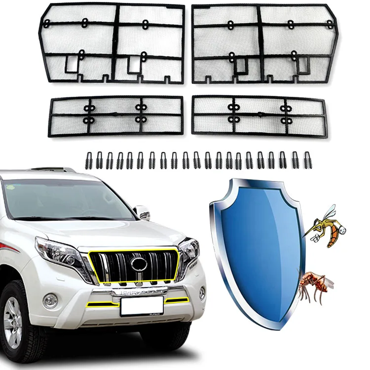 Car Parts  Front Grill Mesh Inserts Protective Stainless Steel Car Grille  Insect NET For Prado Land Cruiser 2013 2020