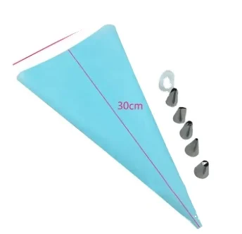 8PCS 4 colords Pastry Nozzles Sets Stainless Steel Rose Cream Bakeware Cupcake DIY Cake Decorating Baking Tool