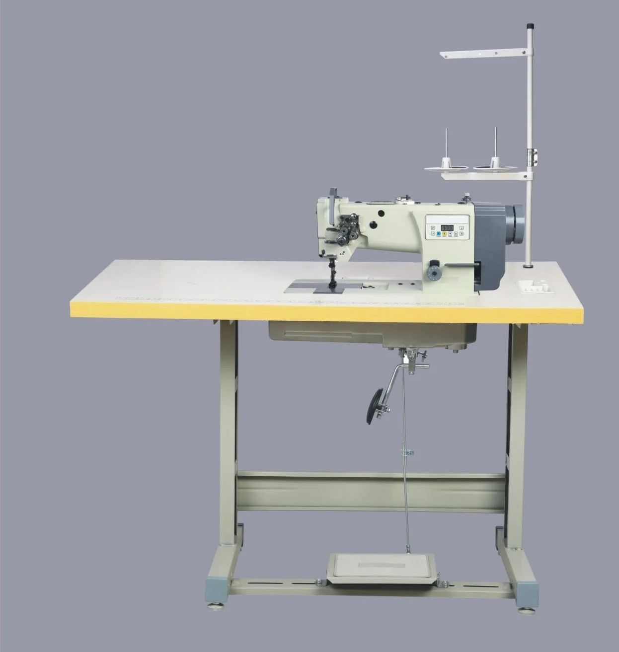 QY-1508HN High quality sofa leather three synchronous mixed feeding single and double needle flat sewing machine