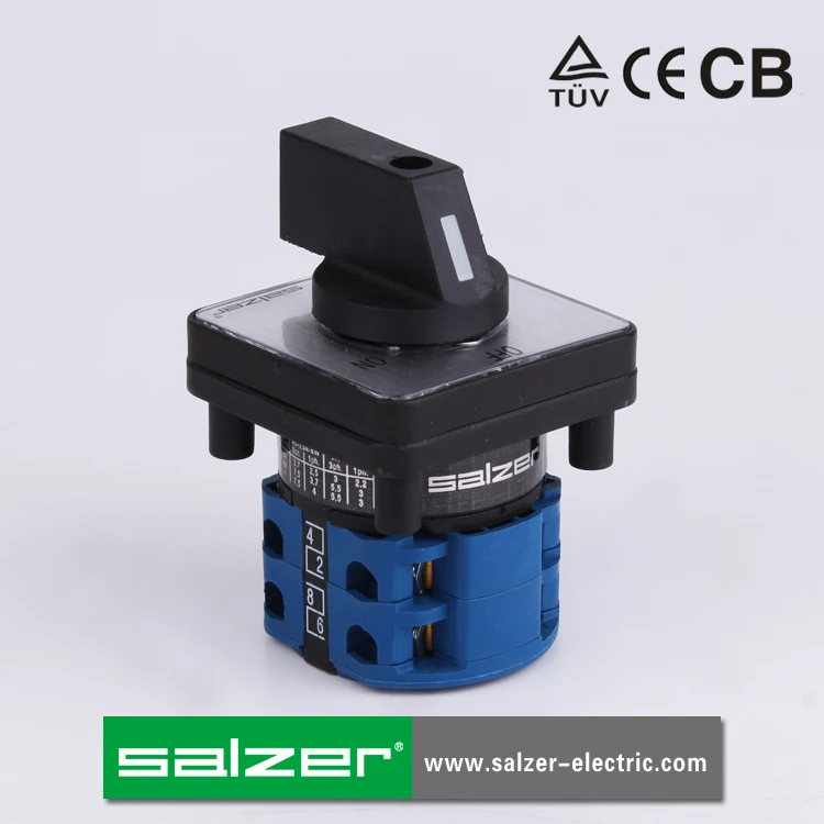 Salzer SA16 16A OFF-ON 3 Pole  AC Cam Switches Isolator Switch (TUV, CE and CB Approved)