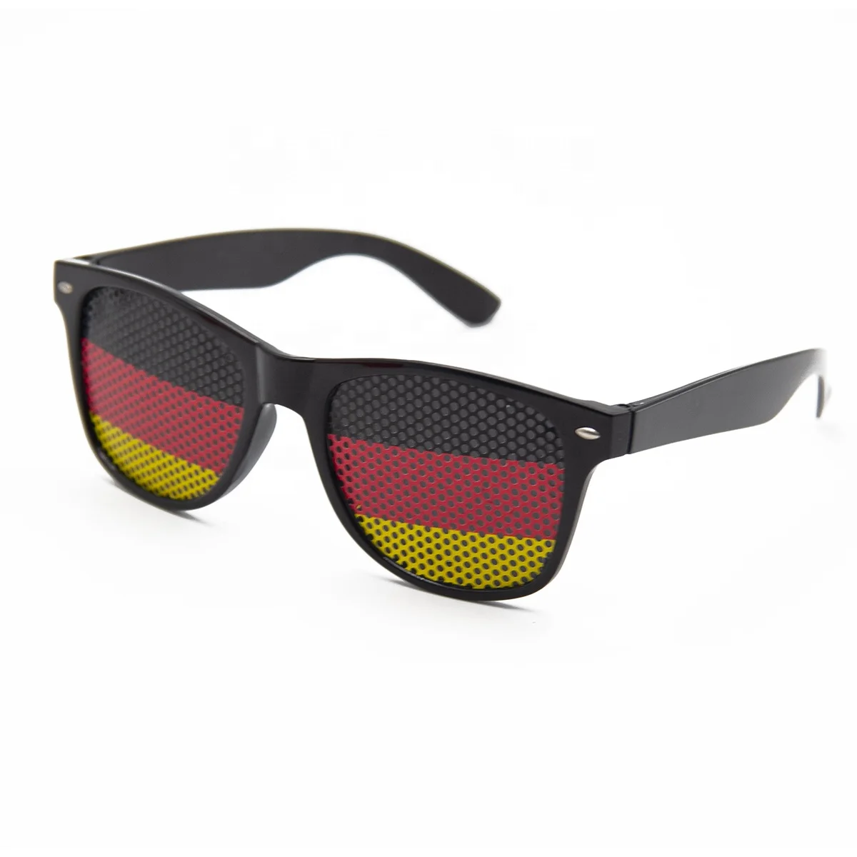 Оптом рекламные наклейки с флагом солнцезащитные очки национальным дешевые пользовательские для фанатов футбола