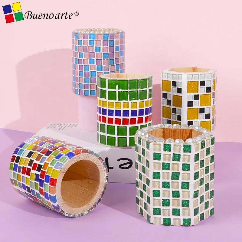 Pen Container DIY Brush Pot Base For Glass Mosaic Tile Creative Hobbies And Painting Decoration Craft Hobby Arts Decoration