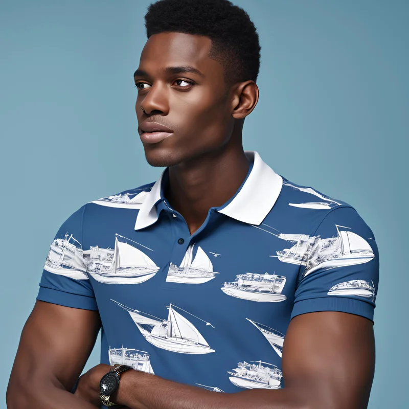 Custom Polo Hawaiian Quick Dry Sublimation Allover Printing couple matching golf t shirts Polo Shirts golf apparel manufacturers