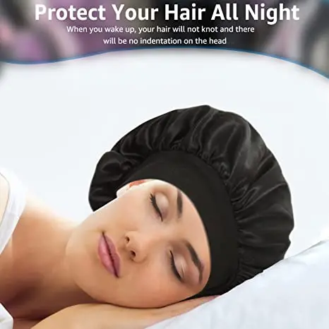 Wholesale Hot Sale for Women Sleeping Caps Smooth and Soft Single Layer Silk en Satin Head Hair Bonnets