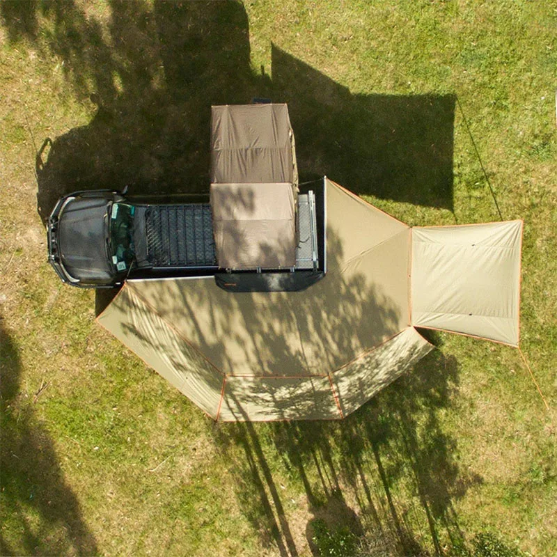 270 Degree Awning Free Standing For Cars Extended Big Size SUV Off-road 4WD 4x4 Roof Tent 2m 2.5m 600D