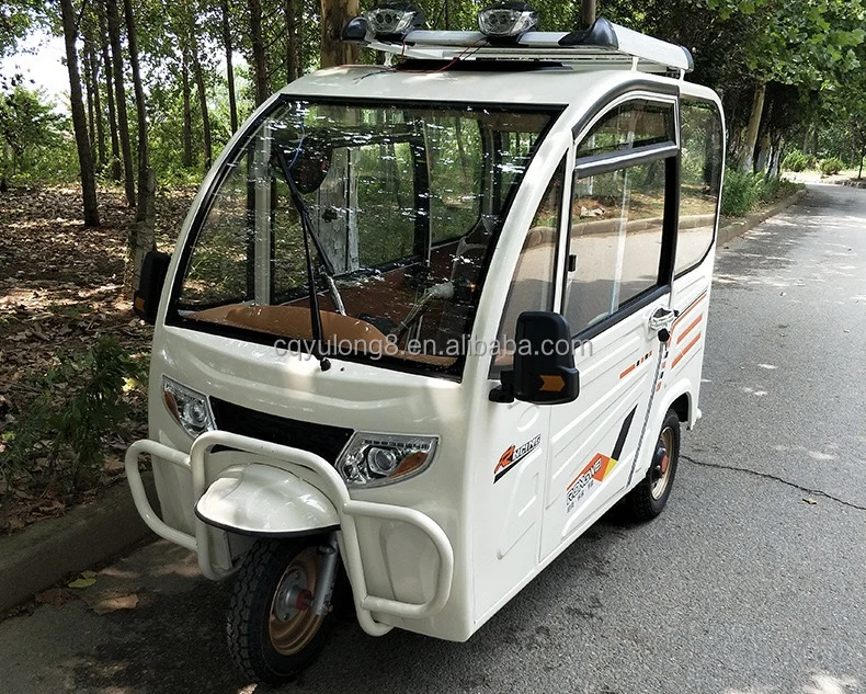 Factory customized passenger electric tricycle with cab cheap price electric travel vehicle