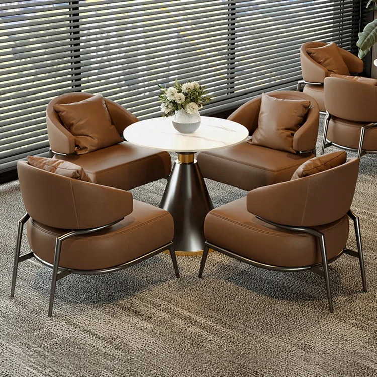 Best Selling Wholesale Luxury Soft Iron Frame Single Sofa Chairs Hotel Reception Home Living Room Balcony Hotel Hostel